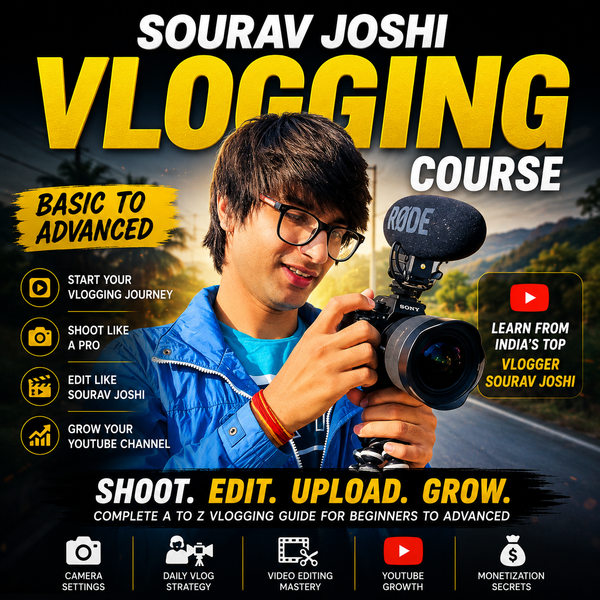 Basic To Advance Vlogging Course By Sourav Joshi