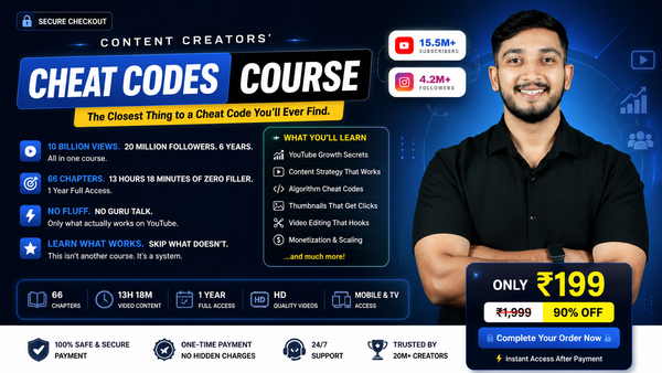 CONTENT CREATORS' CHEAT CODES COURSE
