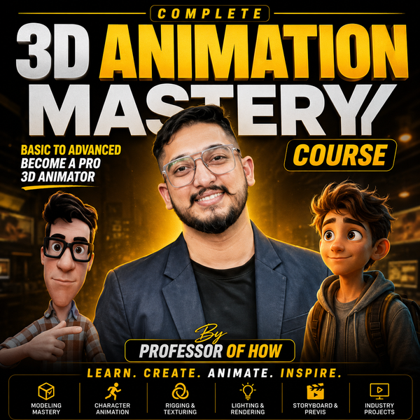 Basic To Advance 3D Animation Mastery Course By Proffessor Of How